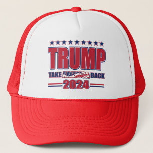 Trump-2024-Take-America-Back Trucker Hat