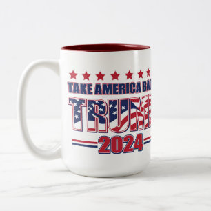 Trump 2024 Take America Back Two-Tone Coffee Mug