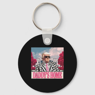 Trump 2024 Take America Ck Daddy's Home Trump Pink Keychain