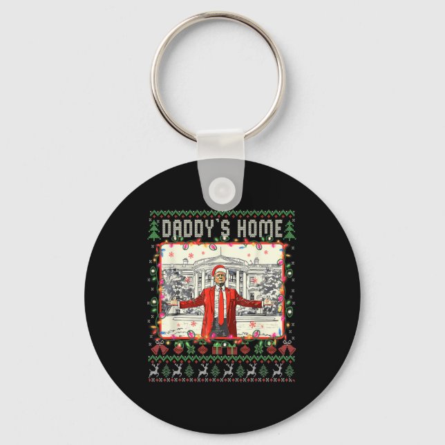 Trump 2024 Take America Ck Daddy's Home Trump Xmas Keychain (Front)