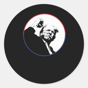 Trump 2024 Trump Rally Trump Ear Donald Trump Pres Classic Round Sticker