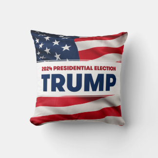 TRUMP 2024 US Presidential Election Throw Pillow