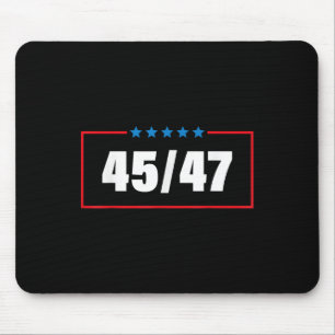 Trump 2024 Vintage 45 47 America Flag Shirt For Wo Mouse Pad