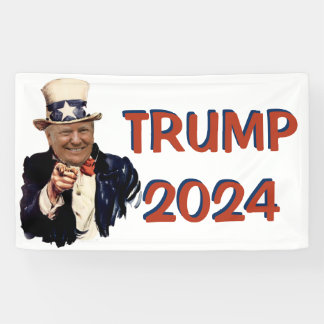 TRUMP 2024 VOTE RED WAVE POLITICAL BANNER