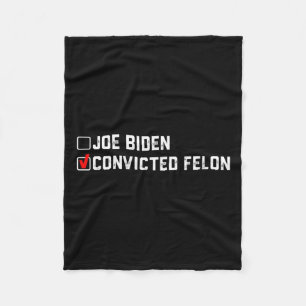 Trump 2024 Vs Joe Biden Ballot Paper Funny 2024 Fe Fleece Blanket