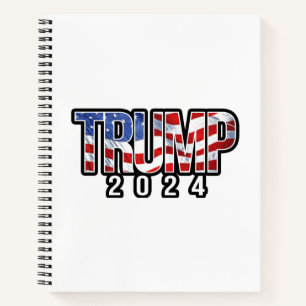 Trump 2024 Waving Flag Notebook