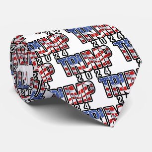 Trump 2024 Waving Flag Tie