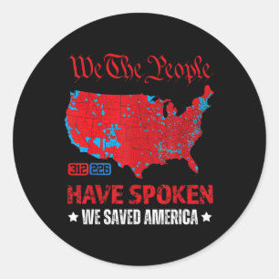 Trump 2024 We Saved America Presidential Election  Classic Round Sticker