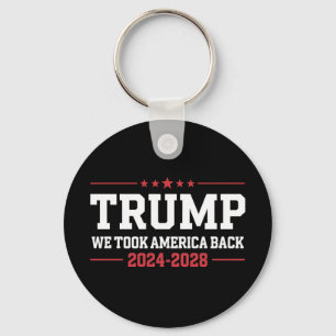 Trump 2024 We Took America Back 47 USA Keychain