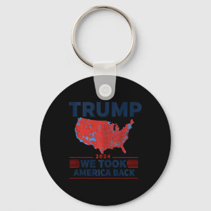 Trump 2024 We Took America Back Election Results M Keychain