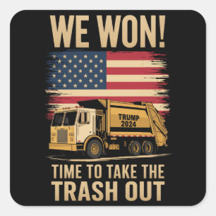 Trump 2024 We Won Wins Victory Inauguration 2025  Square Sticker