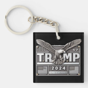 TRUMP 2024 with an Eagle Keychain