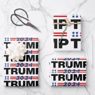 Trump 2024 wrapping paper sheet