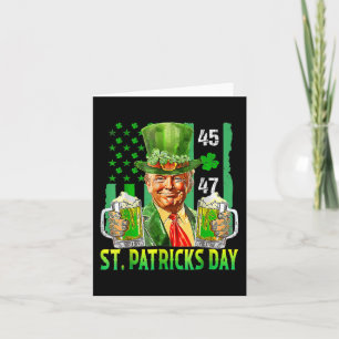 Trump 2025 American Flag Vintage St. Patricks Day Card