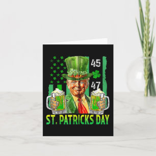 Trump 2025 American Flag Vintage St. Patricks Day  Card