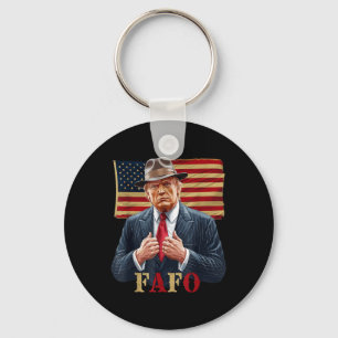 Trump 2025 American Flag Vintage St. Patricks Day Keychain