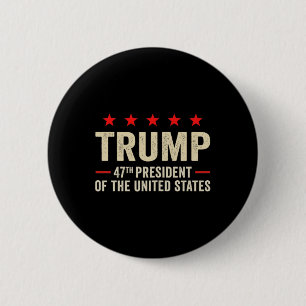 Trump 2025 Flag (on Byck) 47th President Trump Ina 2 Inch Round Button