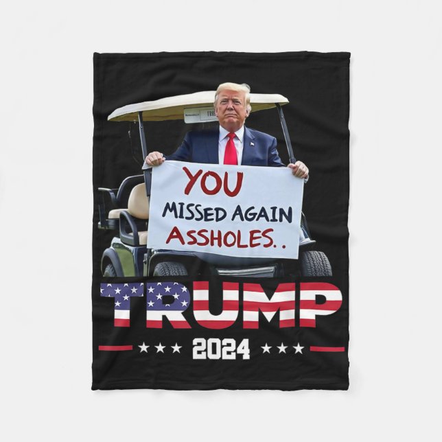 Trump 2025  fleece blanket (Front)