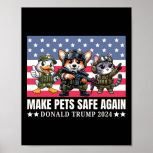 Trump 2025 Funny Corgi Dog  Poster