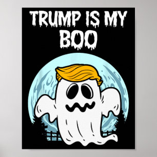 Trump 2025 Hair Funny Ghost Halloween Boo  Poster