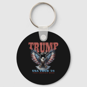 Trump 2025 Take America Byck Vintage Retro Concert Keychain