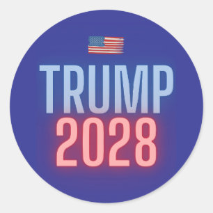 Trump 2028 – Make America Strong Again Classic Round Sticker