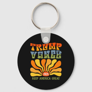 Trump 2028 President Re-election Us Flag Trump Van Keychain