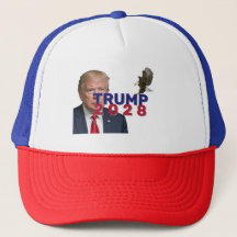 Trump 2028 Text With Bald Eagle