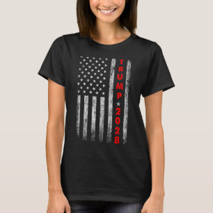 Trump 2028 Vote Donald Trump America Us Flag Vinta T-Shirt