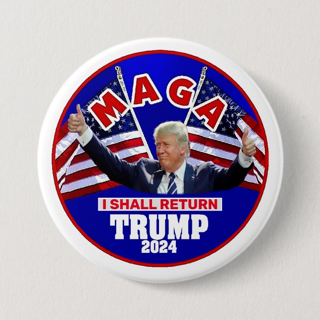 Trump '24 3 inch round button (Front)