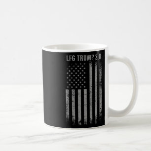 Trump 2.0 American Flag Trump 47 2nd Term Mega 202 Coffee Mug