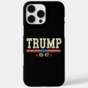 Trump 45 47 American USA Flag Retro Vintage iPhone 16 Pro Max Case