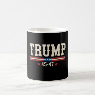 Trump 45 47 American USA Flag Retro Vintage Coffee Mug