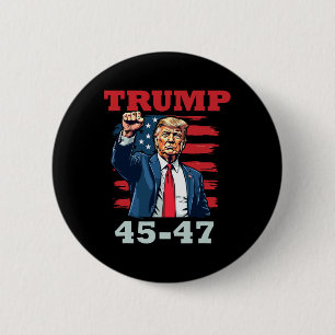 Trump 45-47 Bold Presidential Design For Trump Sup 2 Inch Round Button