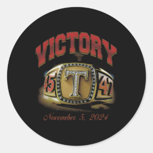 Trump 45 47 classic round sticker