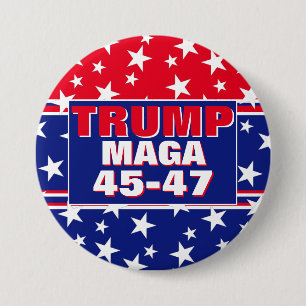 TRUMP 45-47 MAGA 3 INCH ROUND BUTTON