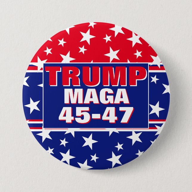 TRUMP 45-47 MAGA 3 INCH ROUND BUTTON (Front)