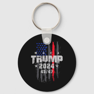 Trump 45-47 Mega Us Flag 2025 Presidential Electio Keychain