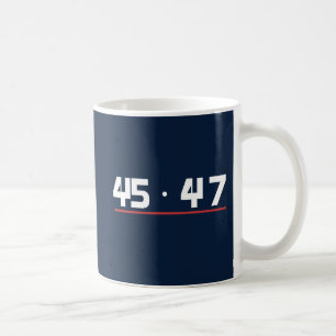Trump 45 47 Navy Red Numerals Coffee Mug