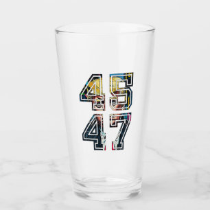 Trump 45 47   Pop Art   American President Glass