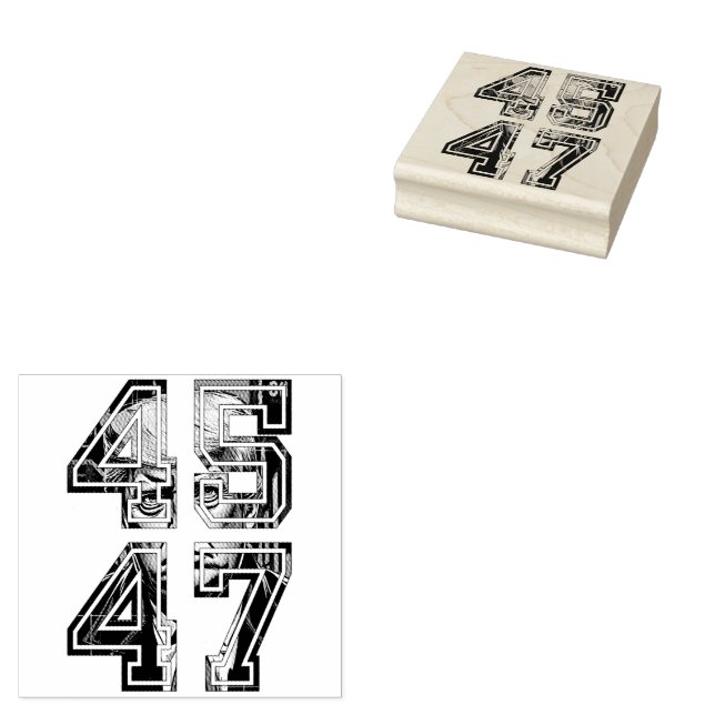 Trump 45 47 | Pop Art | American President Rubber Stamp (Stamped)