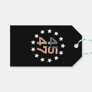 Trump 45 47 Stars Vintage USA American Flag Gift Tags