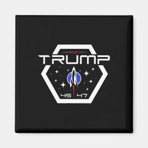 Trump 45 47 Trump Retro Futuristic Design  Magnet