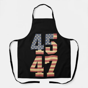 Trump 45 47 Vintage America USA Flag Apron