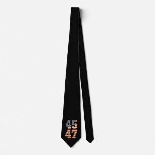 Trump 45 47 Vintage America USA Flag Tie