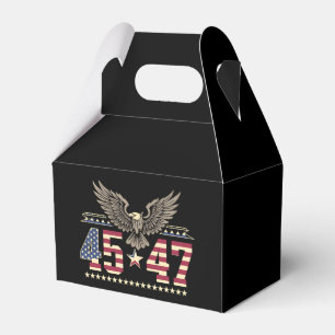 Trump 45 47 Vintage American USA Eagle Flag Favor Box