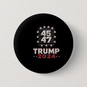 Trump 45 47 You Missed Again Trump 2024 Usa Flag ( 2 Inch Round Button