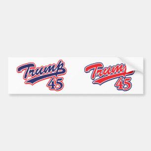 Trump-45-Blue Bumper Sticker