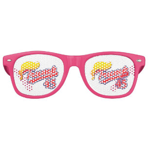Trump-45-with-Hair Retro Sunglasses