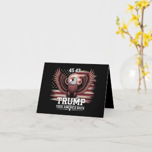 Trump 45th 47th President Flag 2025 Eagle America Card